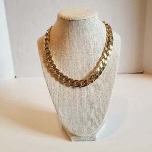 Gold Tone Chain Link Necklace 17"